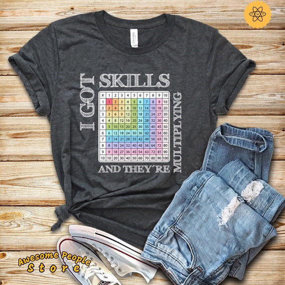 Math Teacher Shirt, I Got Skills and They're Multiplying, Math Professor, Math Tutor, Algebra Teacher, Teacher Appreciation, Hoodies