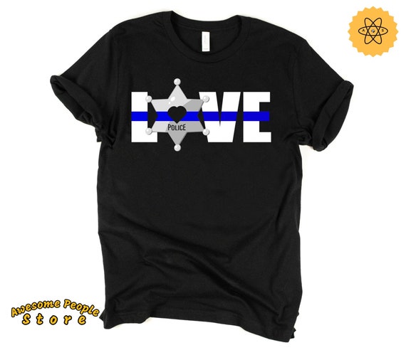 Police Wife Shirt, Police Officer Gift, Police Officer Wife, I Love A Police Officer, Blue Lives Matter, Thin Blue Line, Gift For Her, Mom