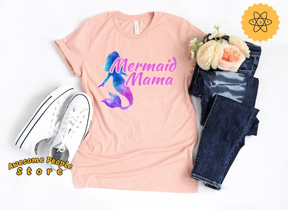 Mermaid Mama, Mermaid Party, Mermaid Mommy, Mermaid Mom, Mother's Day Gift, Mothers Day Gift, New Mom Gift, Mama Shirt, Mom