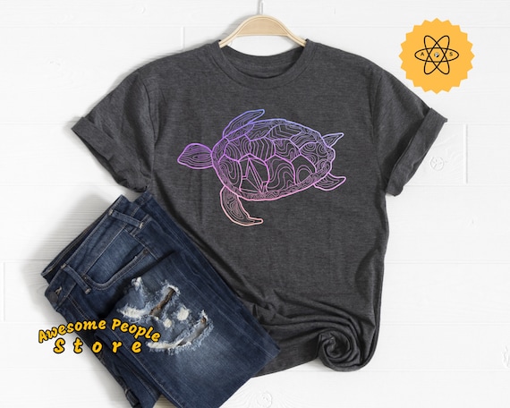Turtle Shirt, Love Turtles Shirt, Vintage Turtle, Turtle Gifts, Beach Lover Tee, Neon Turtle, Girl Who Loves Turtles, Hawaiian Turtle