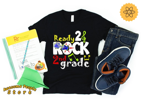 Ready To Rock Second Grade Shirt / First Day of Second Grade Shirt / Boys Second Grade Shirt / First Day Shirt / Boys School Shirt / Guitar