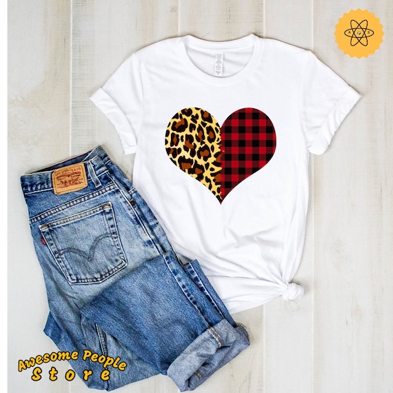 Valentine Leopard Heart Shirt, XOXO Love Shirt, Valentines Gift For Her, Love Heart Shirt, Love Red Heart, Sweatshirt, Hoodies