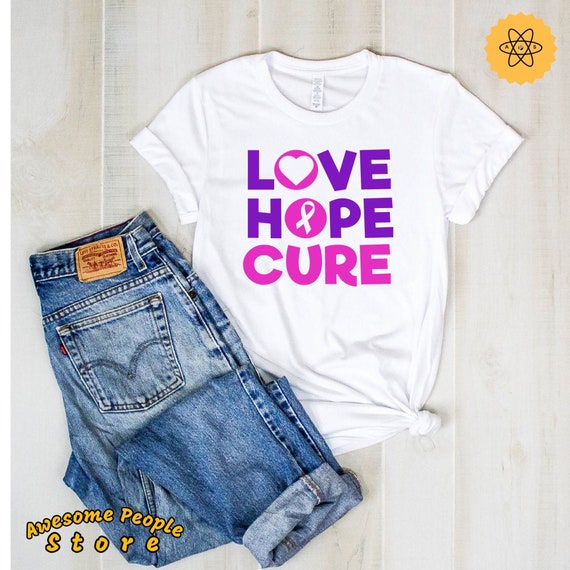 Cancer Awareness, Love Hope Cure Shirt, Breast Cancer Shirt, All Cancer Shirt, Seek A Cure, Cancer Survivor, Breast Cancer Awareness, Hoodie