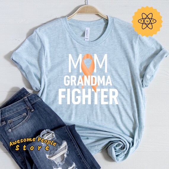 Uterine Cancer Mom Grandma Fighter / Uterine Cancer Awareness Shirt / Endometrial Cancer Gift / Peach Ribbon T-shirt / Mom Grandma Fighter