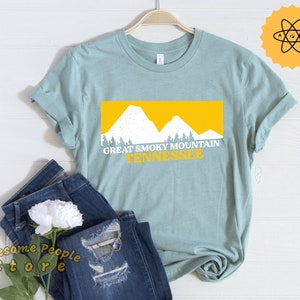 Great Smoky Mountains T Shirt, Smokey Bluegrass, Grizzly Bear, Vintage Graphic For Men Women Kids, Hiking Shirt, Camping Tee National Park