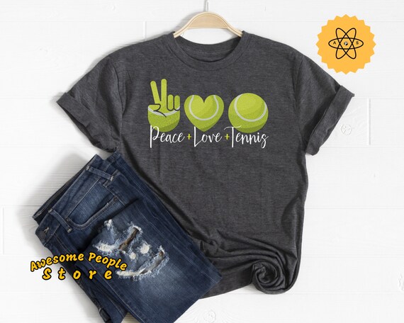 Peace Love Tennis Heart, Tennis Player, Love Tennis Shirt, Tennis Shirt, Tank Top, Hoodie, Tennis Gift, Tennis Lover, Tennis Shirts, Tennis
