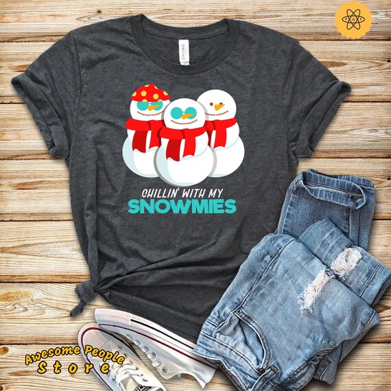 Christmas Shirt, Snowman Shirt, Snowman Shirt, Chillin' With My Snowmies, Christmas Gift Shirt, Ski Shirt, Raglan Shirt, Snow, Hoodies