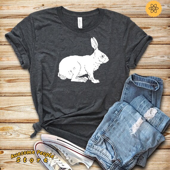 Rabbit, Rabbit Shirt, Rabbit Print, Bunny Rabbit, Farm Shirt, Rabbit Lovers, Farmers Shirt, Gift For Farmers, Long Sleeve, Hoodies