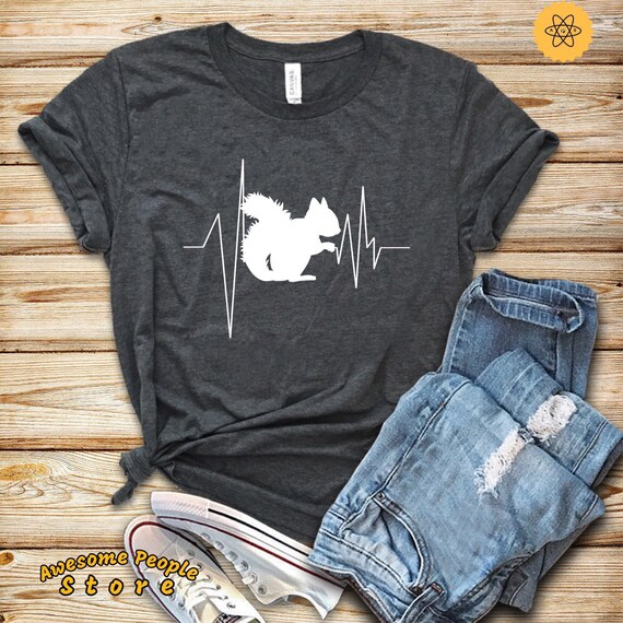 Squirrel Heartbeat, Squirrel Shirt, Squirrel Birthday Party, Squirrel Gift, Squirrel Lover, Animal Lover Shirt, Hoodies, Gift For Daughter
