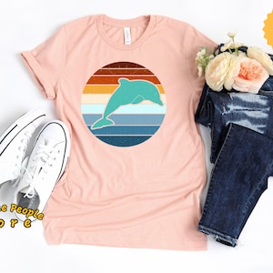 Dolphin T-shirt Gift for Teen Girls & Women, Dolphin Lover, Tribal Dolphins, Moms Daughters Dolphin, Dolphin Clothing Birthday, Dolphin Gift