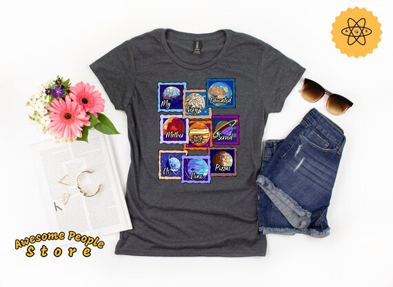 Funny Science Shirt, My Very Educated Mother Just Served Us Nine Pizzas, Science Shirt For Kids, Cute Science Teacher Shirt, Hoodies