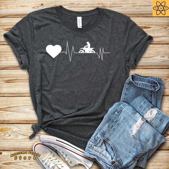 Motocross Heartbeat / Dirt Bike Shirt / Dirtbike T-Shirt / Freestyle Motocross / Dirtbike TShirt / Motocross Tees / Motocross Shirt