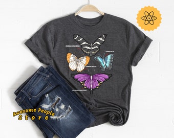 Butterfly Shirt, Butterfly Design Art, Butterfly Tee Shirt, Anti Social Butterfly Shirt, Butterfly T Shirt, Types Of Butterflies, Science