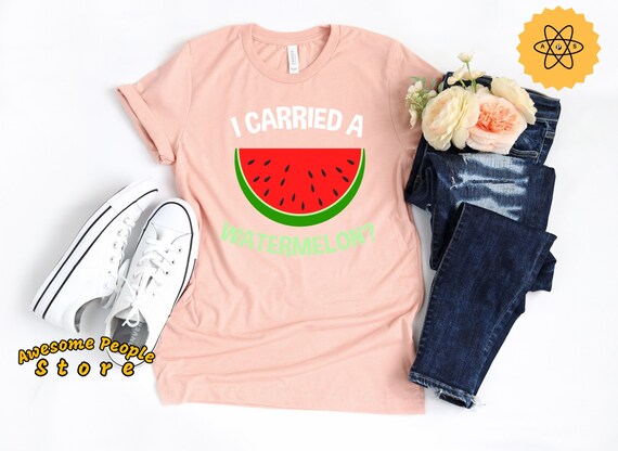 Watermelon Shirt, Funny Pregnancy Shirt, I Carried A Watermelon, Watermelon Party, Watermelon Fan, Dance Girls, Gender Reveal Party, New Mom