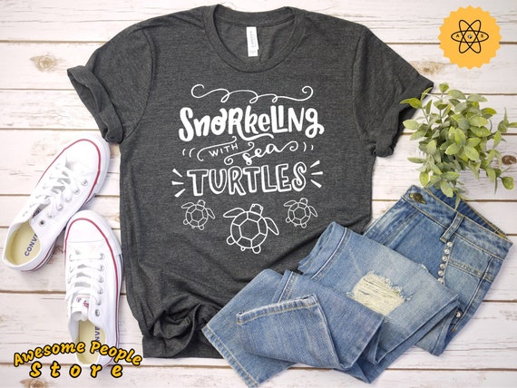 Snorkeling With Turtles T-Shirt /  Snorkel Gift / Turtle Shirt / Snorkeling Diving Tee Shirt / Snorkeling Diving Tee / Snorkeling Dive Gift