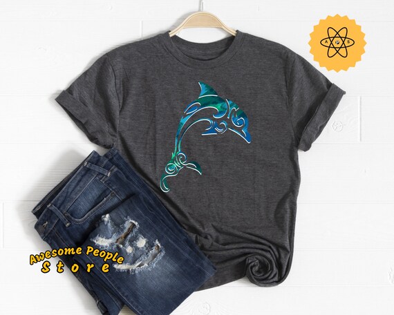 Dolphin Shirt,  Dolphin Lover, Tribal Dolphins, Moms Daughters Dolphin, Dolphin Clothing Birthday, Dolphin Birthday Party, Dolphin Mom