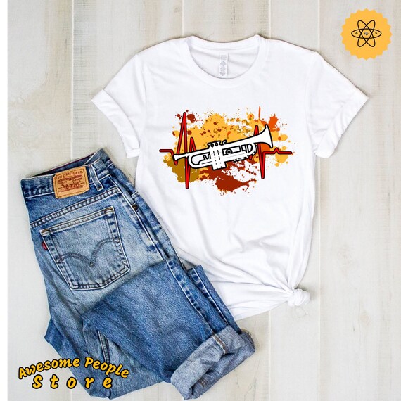 Trumpet Shirt, Trumpet Gift, Trumpet Heartbeat,Shirt, Tank Top, Hoodie, Trumpet Player Shirt, Marching Band Gift, Trumpet Teacher, Trumpet