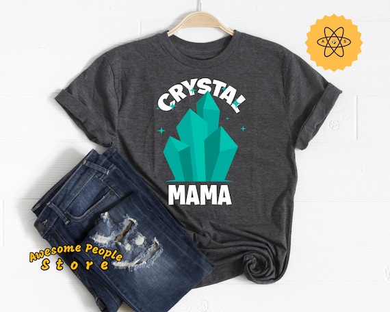Crystal Mama, Chakras Aligned, Crystal Lover, Stone Shirt, Crystal Shirt, Crystal Store, Crystal, Feminist Shirt, Crystal Pendant Tee