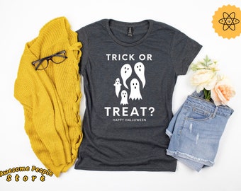 Trick or Treat Halloween / Halloween  Shirt / Trick Halloween Shirts / Treat Lovers Gifts / Halloween Tank / Party Halloween
