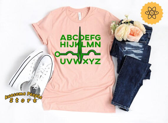 Nurse ABC's, Ekg Strip, Ecg Strip, Sinus Rhythm, QRST wave, EKG Tech, Nurse Life, Proud Nurse, Cardiology, Nursing School, Ekg Shirt, Unisex