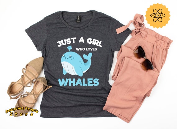 Whale Shirt, Whale Print, Fishing Shirt, Save The Whale, Shark Shirt,Just A Girl Who Loves Whales, Gift For Animal Lovers, Tank Top, Hoodies