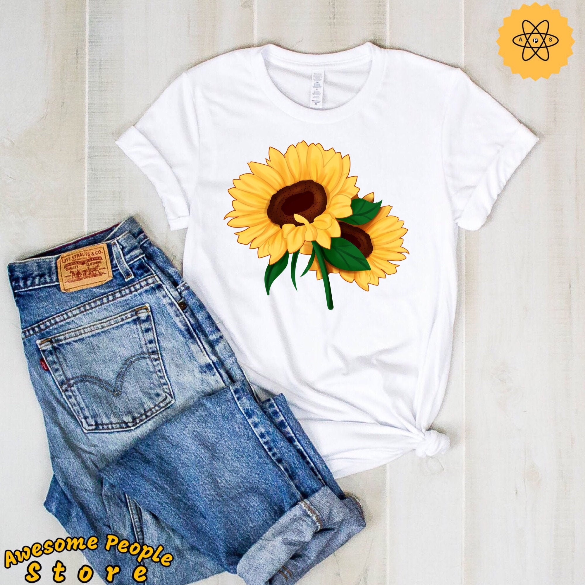 Sunflower Tshirt Sunflower Aesthetic Pocket Print Shirt Sunflower Tshirt Sunflower Aesthetic Pocket Print Shirt