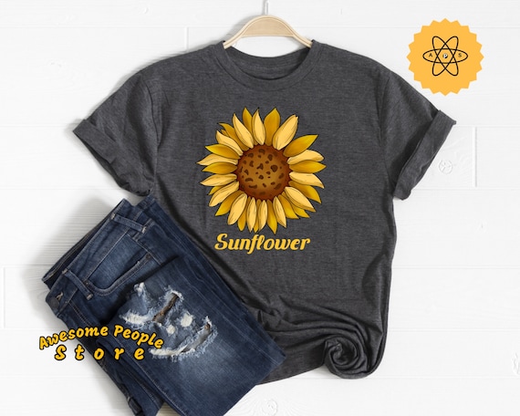 Sunflower Tee, Vintage Sunflower Shirt, Design Art, Sunflower Tee Shirt, Sunflower, Sunflower T Shirt, Sunflower Shirt, Sunflower Party