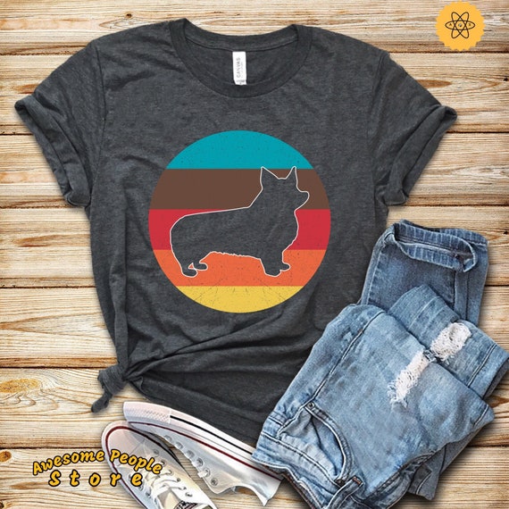 Vintage Dog Shirt, Vintage Corgi, Corgi Gifts, Corgi Clothes, Gift For Corgi Lovers, Corgi Mom, Corgi Butt, Shirt, Long Sleeve, Hoodies