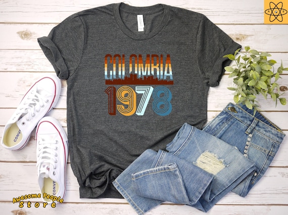 Colombia Birthday for Women, Vintage 1978 T-Shirt, Colombia Gift, Birthday Gift, 1978 Birthday Shirt, 1978 T-Shirt Mom, Unisex