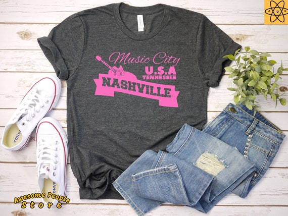 Nashville T Shirts / Bluegrass T Shirts / Banjo Shirts / Retro Vintage Country Music Tee / Mens Womens Kids Graphic T Shirt Folk Rock Shirts