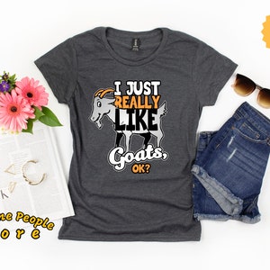 Eu realmente gosto de camisas OK de cabras / Camisa de cabra / Amante de cabra / Fazendeiro de cabra / Presente de cabra / Camisa de cabra engraçada / Eu amo cabras / Camisa de amante de cabra