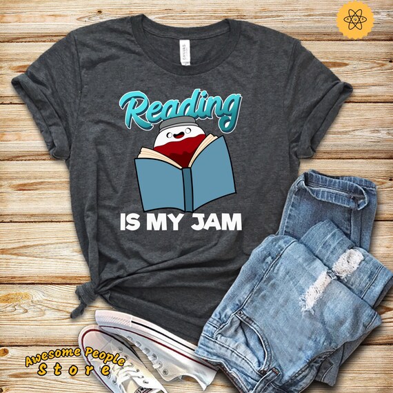 Reading Shirt, Reading Is My Jam, Book Lover, Reading Teacher, Literature, Book Shirt, Reading Teacher Gift, Long Sleeve, Hoodies