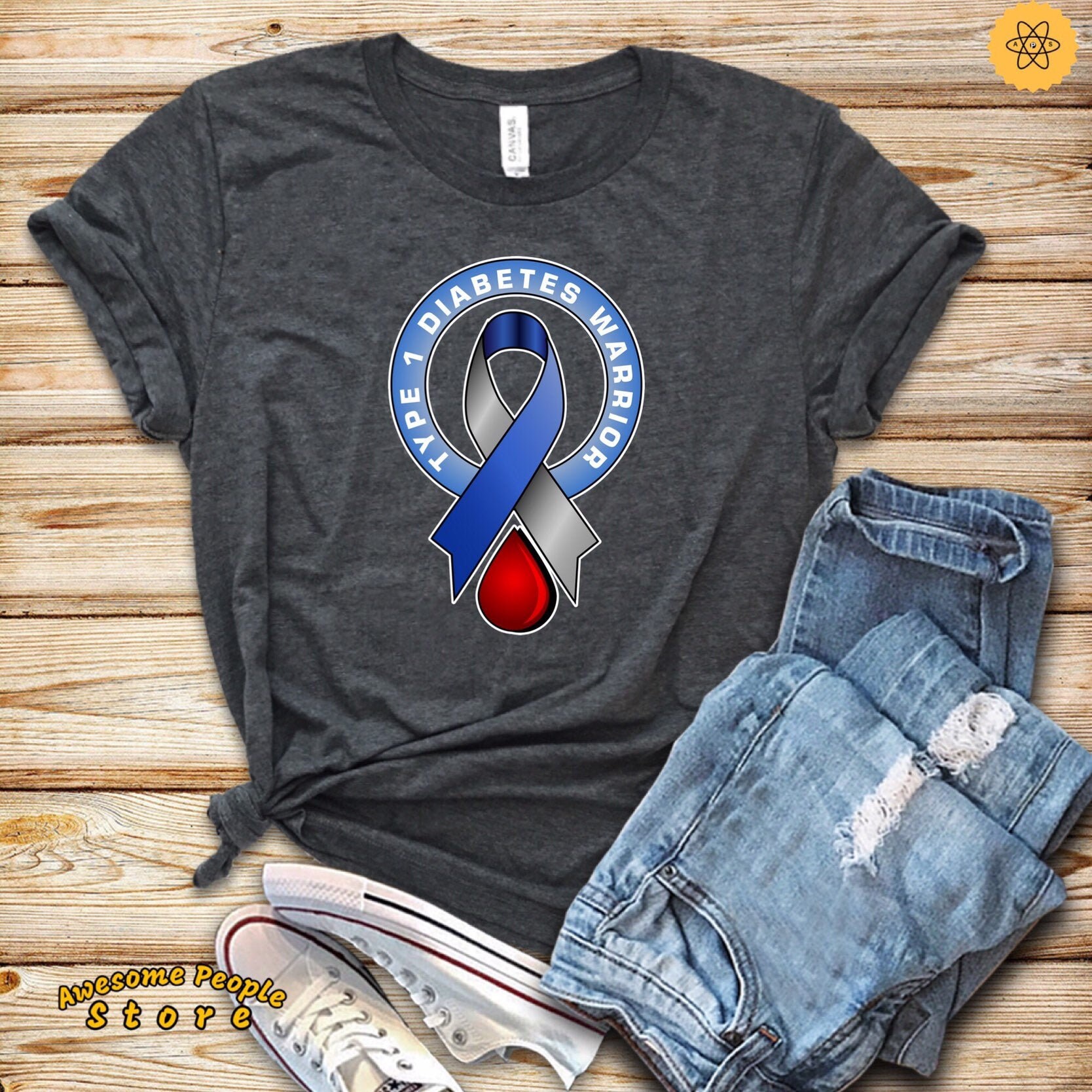 T1D Warrior, Diabetes Shirt, T1D Shirts, Diabetes Awareness, Type 1 ...