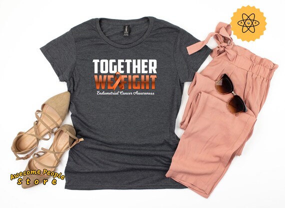 Uterine Cancer Wife Mom Fighter / Uterine Cancer Awareness Shirt / Endometrial Cancer Gift / Peach Ribbon T-shirt / Wife Mom Grandma Fighter