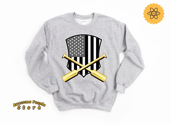 American Flag Crew Rowing Oar Short-Sleeve Unisex T-Shirt / American Flag Shirt / Cute American Flag