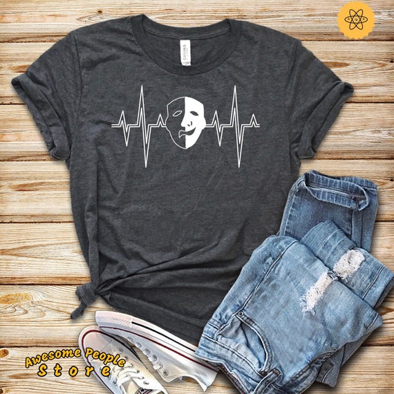 Theater Shirt, Theater Heartbeat, Shirt, Tank Top, Hoodie, Theater, Drama Shirt, Acting Shirt, Actor Shirt, Musical Theater, Actress Shirt