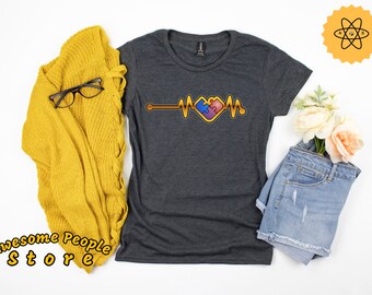 Autisme bewustzijn shirt/Autisme heartbeat shirt/Autisme t-shirt/Autisme leraar/Special Ed shirt/Special education/SPED shirt
