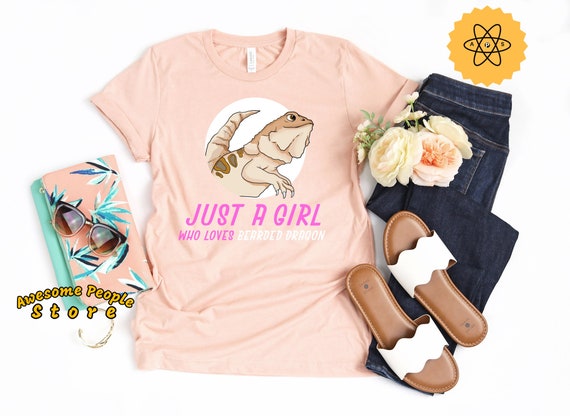 Bearded Dragon, Bearded Dragon Shirt, Just A Girl Who Loves Bearded Dragon, Animal Lovers, Bearded Dragon Costume, Bearded Dragon Gift
