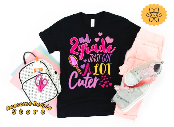 Second Grade Just Got A Lot Cuter Shirt / 2nd Grade Shirt / Girls Back to School Shirt / Funny First Day of School Shirt / Pink Mirror Shirt