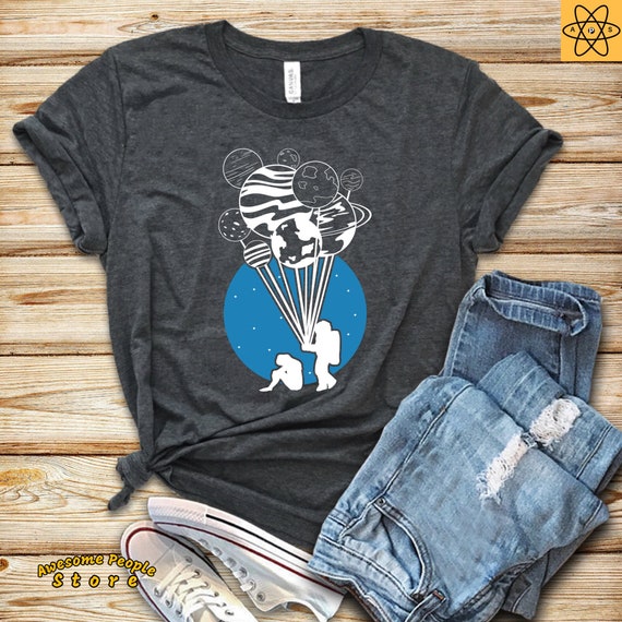 Astronaut Holding Planets T shirt / Astronomy Cosmonaut Cosmos Space Earth T shirt / Geek Nerd Shirt / Lovely To the Moon and Back T shirt