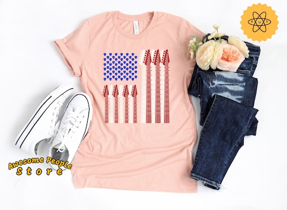 Guitar Variety Shirt, Guitarist Shirt, USA Flag Guitar, Guitar Player Gift, Guitar Player Shirt, Guitarist Gift, Gift For Guitar Player