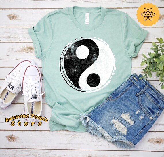 Ying Yang Shirt, Ying Yang Art, Harmony Tee, Good Bad Balance, Chinese Ying Yang, Chinese Gift, Martial Art Teacher, Martial Art Student