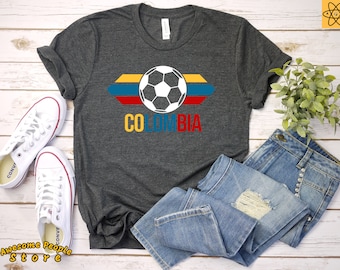 Kolumbien Shirt / Kolumbianisches Fußball Tshirt / Geschenke aus Kolumbien / Kolumbien Shirt für Mädchen / Kolumbien für Jungen / Kolumbien Shirts