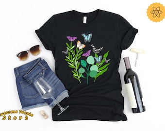 Camisa de mariposa, Arte de diseño de mariposa, Camiseta de mariposa, Camisa de mariposa antisocial, Camiseta de mariposa, Tipos de mariposas, Ciencia