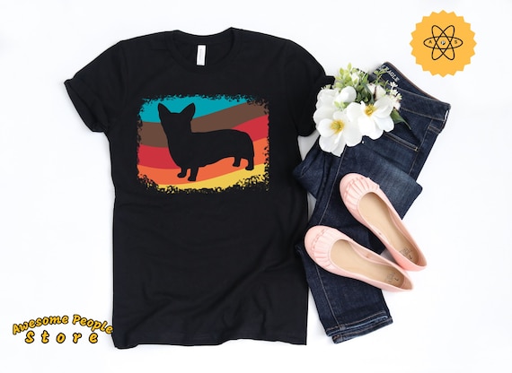 Vintage Dog Shirt, Vintage Corgi, Corgi Gifts, Corgi Clothes, Gift For Corgi Lovers, Corgi Mom, Corgi Butt, Shirt, Long Sleeve, Hoodies