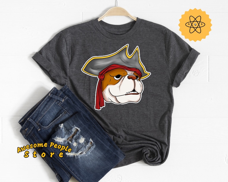 English Bulldog Tee Dog Shirt Pirate Dog Unisex Shirt Dog Owner Dog Lover English Bulldog Shirt Sweatshirts Pirate English Bulldog
