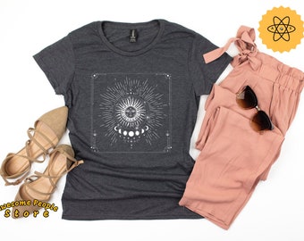 Sun Shirt, Moon Shirt, Sun Moon, The Sun The Moon Shirt, Solar System Shirt, Moon Phases Shirt, Moon Lover, Moonlight Shirt, Full Moon, Gift