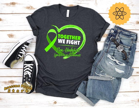 Non-Hodgkin Lymphoma Shirt, Together We Fight, Lymphoma Ribbon Shirt, Non-Hodgkin Lymphoma Awareness Shirt, Mom, Unisex Shirts