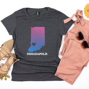 Indianapolis Shirt, Indiana Shirt, Indianapolis Gift, Indiana Gifts, Love Indiana, Indianapolis Map, Indiana Heart, USA State Shirt, Gifts