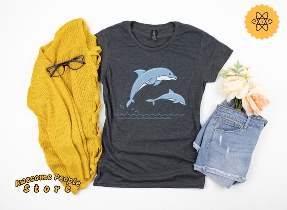 Dolphin Shirt, Dolphin Swimming Shirt, Sea Life Shirt, Beach Lovers, I Love Dolphins, Dolphin Lovers, Beach and Palms, Sweatshirt, Hoodies